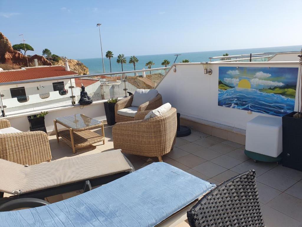 Magnifique Duplex Avec Piscine En Bord De Mer Appartement Olhos de Agua  Buitenkant foto